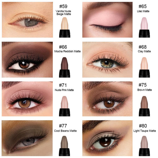 8Pcs Cream Eye Shadow Sticks Makeup for Women, Matte Shimmer Eyeliner Pencil Eyeshadow Brightener Stick for Eyes, Waterproof Eyeshadow Applicator Blendable sombras para ojos Set13#