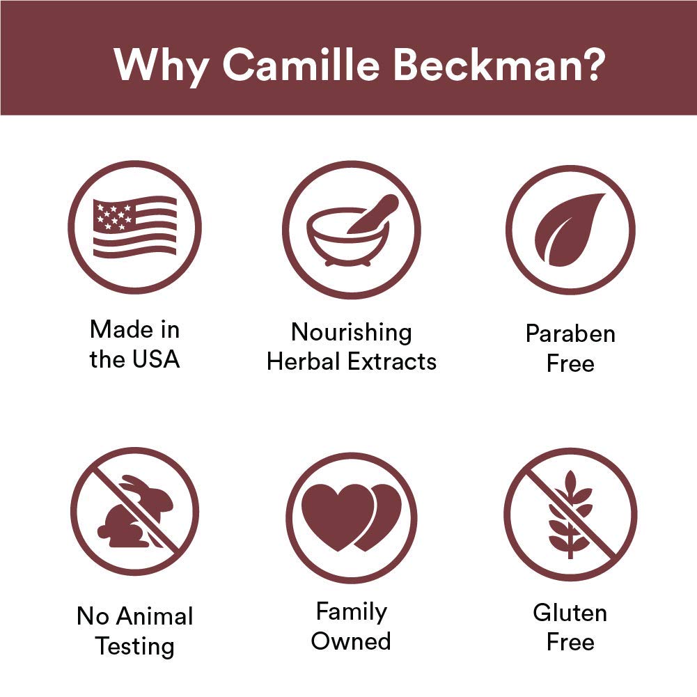 Camille Beckman Oriental Spice Essentials Gift Basket, Glycerine Hand Therapy 6 oz, Silky Body Cream 13 oz, Hand and Shower Cleansing Gel 13 oz, Glycerine Soap 3.5 oz, Bath Body Net, and Gift Basket