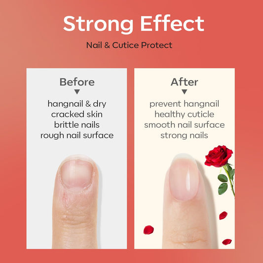 modelones Cuticle Oil for Nails Rose Nail Oil for Growth and Strength Nail Growth Oil Cuticle Care Quick Dry Nail Care Moisturize and Strengthen Damaged Nails 15ml 0.5Fl Oz