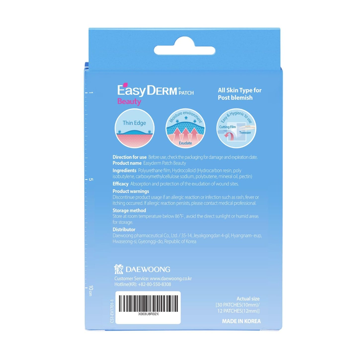 EasyDerm 3-Type Pimple Patches Gift Set, Acne care soluution, Korean Spot Patch to Cover ZitsㅣQuick Calming(10ea) + Relief(42ea) + Beauty Patches(42ea)ㅣTrendy Teen girl gifts Back to School MUST HAVE