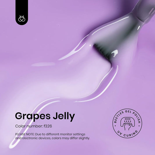 Beetles Purple Gel Nail Polish, 15ML Pastel Purple Jelly Gel Polish Translucent Effect Nail Concealer High Gloss Soak Off UV Sheer Lavender Spring Summer Manicure Gift for Women