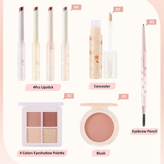 Makeup Kit for Women Full Kit Multipurpose Makeup Sets Gifts,include Lip Gloss,Blush,Eyebrow Pencil,Eyeshadow Palette,Concealer