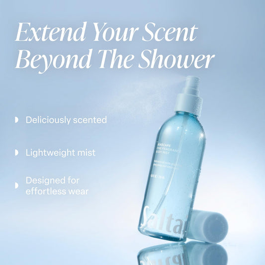 Saltair Body Mist 2 Pack - Fine Fragrance, Lightweight Body Spray Mist with Seascape Scent. Long Lasting Perfume Mist. 2x 8oz Bottles