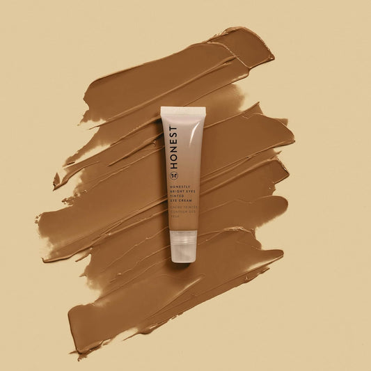 Honest Beauty Honestly Bright Eyes Tinted Eye Cream | Brightens + Diffuses Dark Circles | Hyaluronic Acid + Squalane | EWG Verified, Vegan + Cruelty Free | Terracotta, 0.5 fl oz