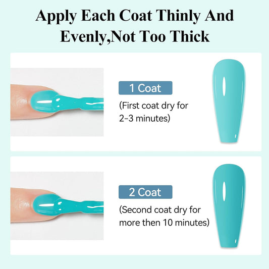 Quick Dry Nail Polish, Pastel Green Nail Lacquer Regular Fast Dry Fingernail Polish Bulk Non Gel Long-Lasting DIY Salon Gift For Women