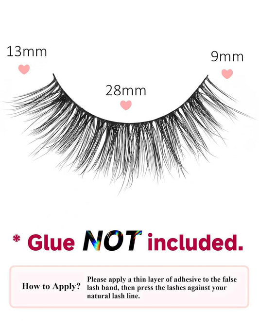 Natural Lashes Mink Natural Eyelashes False Eyelashes Natural Look False Lashes Wispy Eye Lashes Cat Eyelashes Fake Lashes KD01