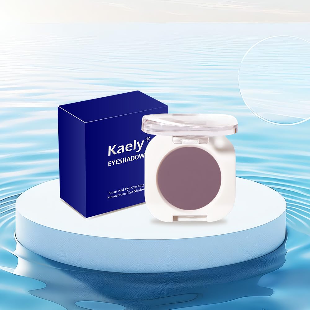 Single Matte Eye Shadow Palette Makeup, Plum Matte Eyeshadow for Women, Monochrome Eye Shadow Makeup, Pigmented Waterproof Sombras Para Ojos, Vegan, Talc, Paraben & Cruelty Free, 30