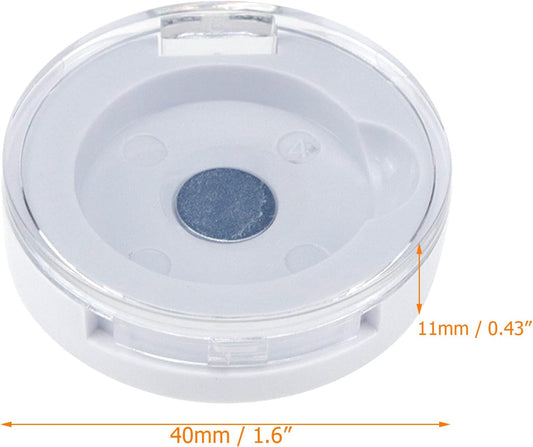 4 Pack Empty Eyeshadow Holder Case Round Magnetic Makeup Eyeshadow Lipstick Palette Container For Travel Sample DIY - White