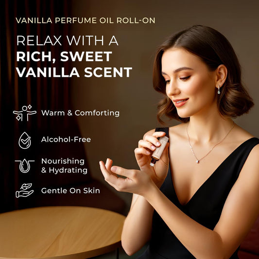 Gya Labs Vanilla Essential Oil Roll on for Skin - Self Care Roller Aromatherapy, Alcohol Free, Travel Size - 0.34 Fl Oz - 100% Pure Natural Vanilla Perfume Oil for Women