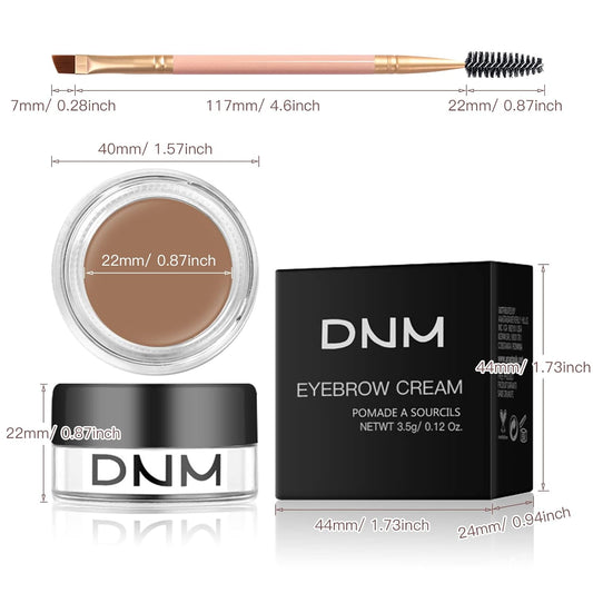 2Pcs Brow Pomade Set with Dual-ended Eyebrow Brush, High pigment Water proof Natural finish Eyebrow Makeup Set with Eyebrow Brush for Women and Girls(09#)
