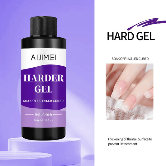 Harder Gel Builder Gel Nail Builder Strengthener for Art Versatile Use for All Nail Types, Fast Drying Gel Extension 8 Fl Oz