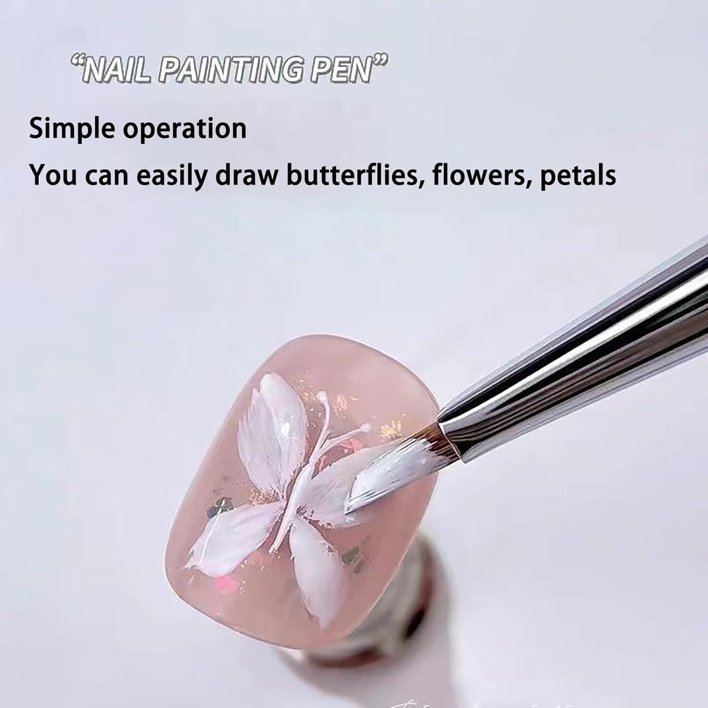 Nail Brush for Drawing Petals and Butterflies, Watercolor Paint Brushes for Oil Painting, Acrylic Paint Brushes(1 PACK) (Tan)