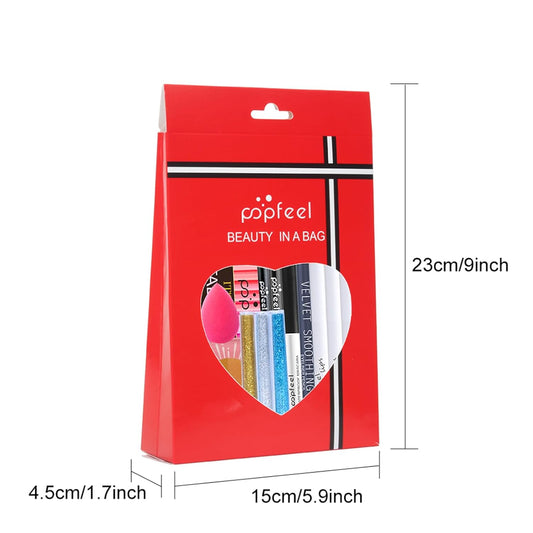 All in One Makeup Kit, Full Starter Essential Makeup Kit for Women Beginners Includes Eyeshadow Palette Lipstick Mascara Eyeliner Eyebrow Pencil Concealer Powder Puff Set