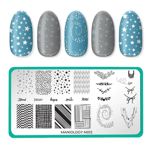 Maniology Simply Classic Nail Stamping Starter Kit | Timeless Nail Art, Elegant Patterns DIY Manicure – Includes Stamping Plate, Polish, Top Coat, Stamper & Scraper Card