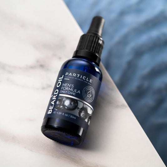 Particle Beard Oil - Soft and Itch-Free Formula with 6 Natural Oils, Argan Oil to Soften, Groom and Soothe Dry Skin (1 Oz)