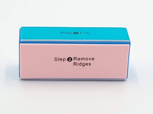 4-Way Nail Buffer Block - 4 Steps Sanding Polisher, Washable Emery Buffing Tool for Professional Manicure and Pedicure