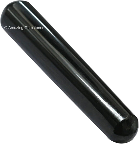 Amazing Gemstone Black Agate Crystal Wand Massage Stick - Pelvic Wand Gua Sha for Adults - Crystals and Healing Stones Massage Wands for Adults Gifts (Smooth)