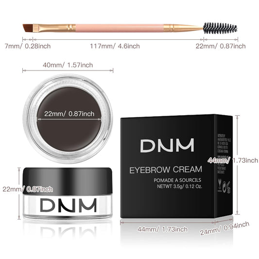 2Pcs Brow Pomade Set with Dual-ended Eyebrow Brush, High pigment Water proof Natural finish Eyebrow Makeup Set with Eyebrow Brush for Women and Girls(10#)