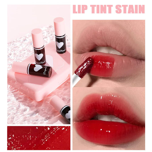 Miniling 6 Colors Lip Tint Stain Set,Korean Gloss Plumping Mini Liquid Lipstick,Multi-use and Cheek Tint,Long lasting Non-Stick Cup Waterproof, High Pigment, Vivid Color, Makeup, 1.0 Count