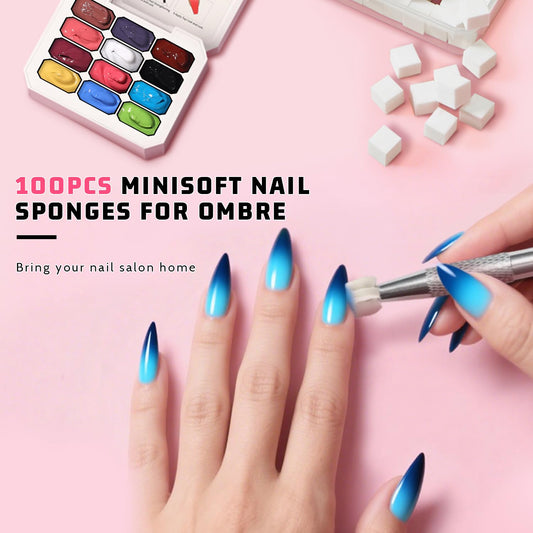 Sponge Pat Paint Nail Gel, Ombre Nails Gradient Gel Nail Blush Blooming Aura Nails Drawing Stripper Floral Painting DIY Nail Art, No Wipe, UV/LED Curing (12 Colors K)