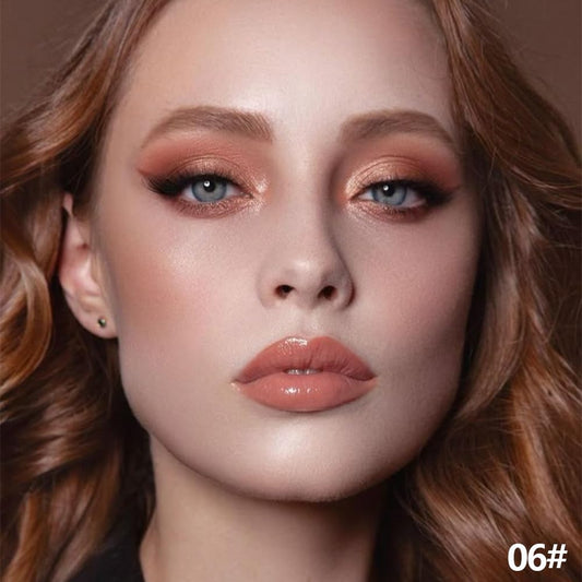 Copper Shimmer Cream Eye Shadow Stick Makeup for Women, Copper Shimmer Matte Eye Shadow Brightener Stick for Eyes, Long-lasting Waterproof Eyeshadow Pencil Applicator Blendable for Eye Highlight 06