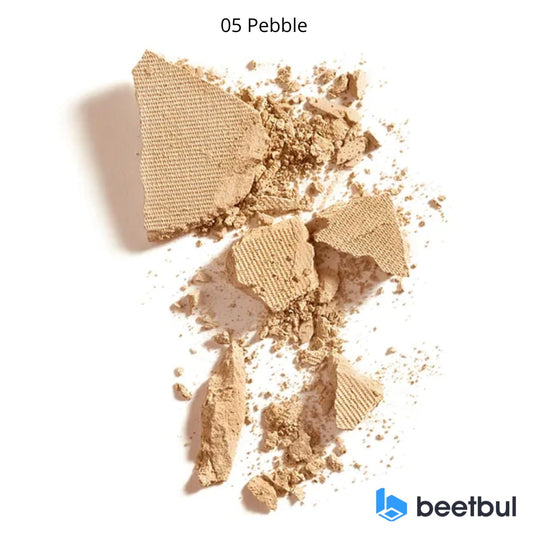 Beetbul Makeup & Exfoliation Kit - Bissú Compact Powder + 1 Medium Velvet Puff + 2 Finger Puffs + 1 Facial Exfoliating Sponge (05 Pebble, One Size)