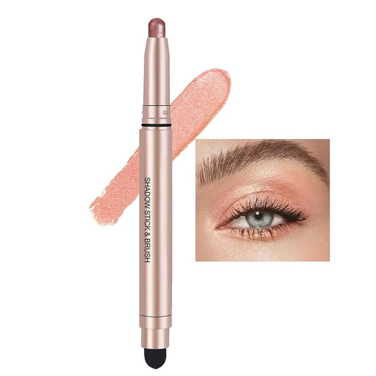 Eyeshadow Stick Rose Gold, Cream Shimmer Eyeshadow Pencil Makeup, High Pigment Long Lasting Waterproof Eye Shadow Pen, Hypoallergenic Eye Highlighter Stick Create Multi-Dimensional Eyes Look 05#