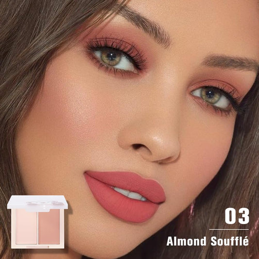 AMY'S DIARY Matte Eyeshadow, Nude Pink Eyeshadow, Ultra-fine Lightweight Powder, Multiuse Blendable Eye shadow and Blush Makeup, Daily Matte Warm Tone Eyes Makeup, Half Pink (03#)