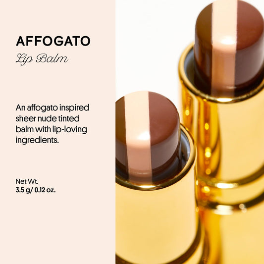 Winky Lux Affogato Tri-Color Tinted Lip Balm – Hydrating Lip Care with Jojoba Oil & Vitamin E, Sheer Nude Tint, Vanilla Coffee Scent, Moisturizes and Softens Dry Lips