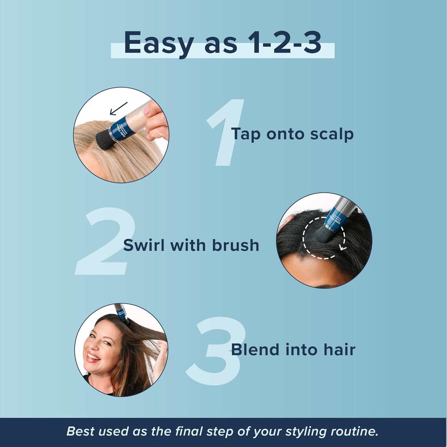 TRUHAIR Color Fibers Root Coverage & Density Booster | Quick-Apply Root Touch Up Hair Color | Natural Color Matching, Hair Cover up to Color Gray Roots - 11 Hair Colors Available (Gray)