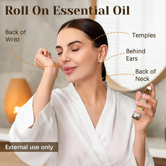 Frankincense Essential Oil Roll On, Frankincense Oil for Face & Skin Care,10ml Perfume Roll-on Oil, Natural Calm, Stress Relief