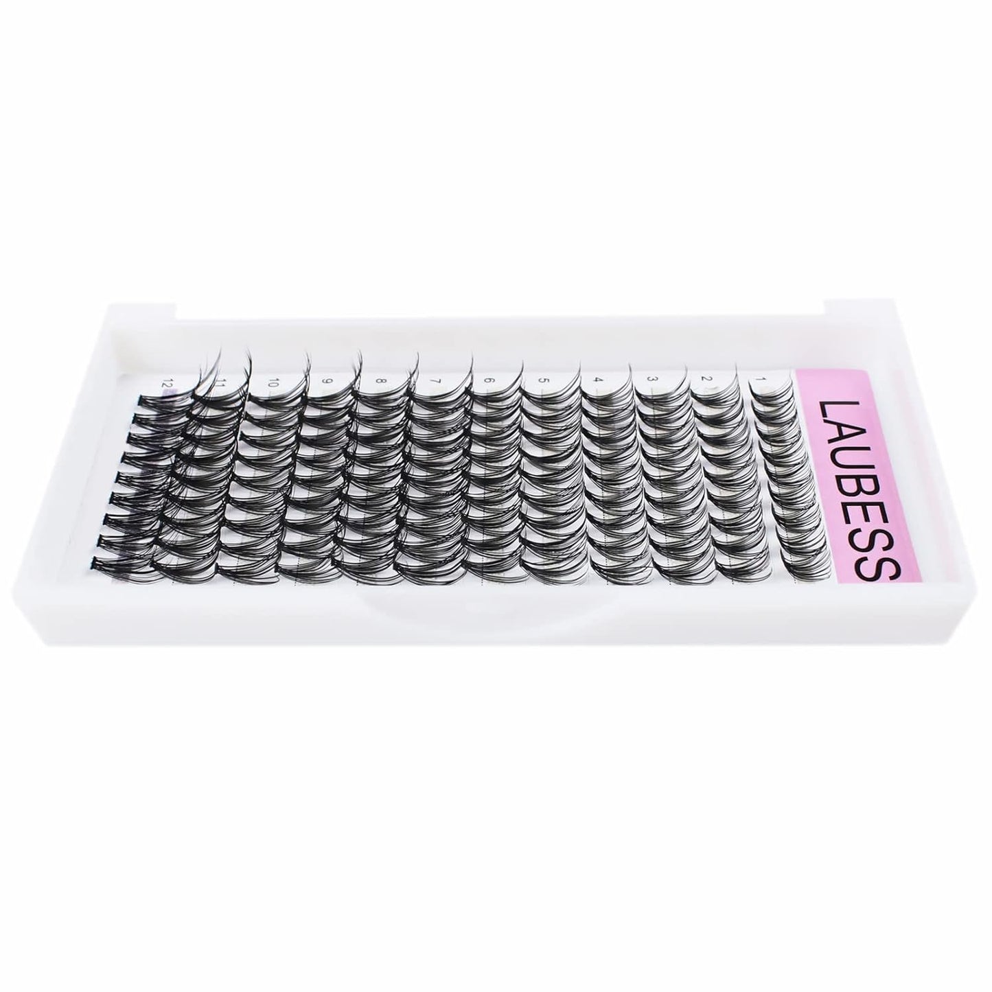 Eyelash Clusters LAUBESS Lash Clusters Individual Lashes Cluster Eyelash Extensions DIY at Home Waterproof Cluster Lashes (20D-D-15)