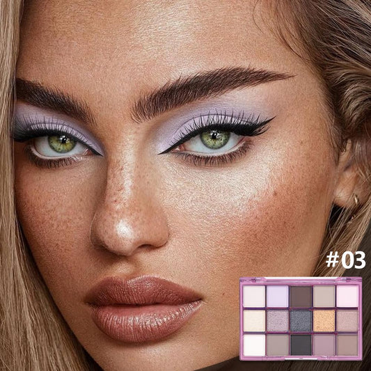 Smokey Eye Shadow Makeup Palette,15 Colors Nude Taupe Dark Shimmer Matte Makeup Pallet,Long Lasting Waterproof for Daily and Halloween,Vegan,Cruelty -free