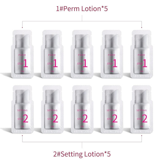 2025 Upgraded Fast Perm Lash Lift Kit Eyelash Perm Kit Perm&Setting Lotion (Quantity: 2×5 Packs)