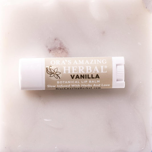 Soothing Natural Vanilla Lip Balm, Beeswax, Calendula Lip Balm, Dry Cracked Lips, Perioral Dermatitis, Organic Coconut Oil No Synthetic Fragrance