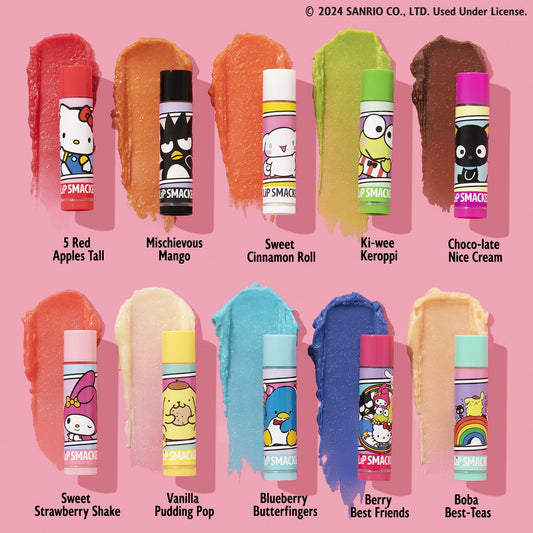 Lip Smacker Sanrio Hello Kitty & Friends Pack - 10 Moisturizing Lip Balms, Hydrating & Protecting - Cruelty-Free