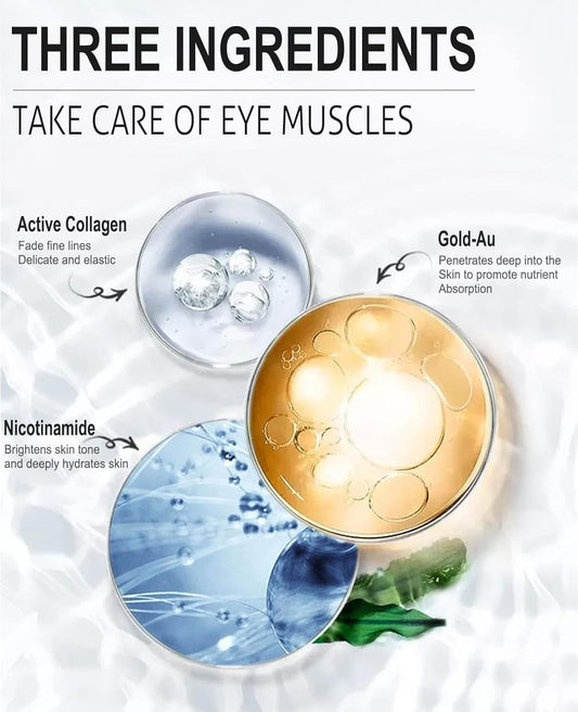 Collagen Eye Pads for Puffy Eyes and Dark Circles, Under Eye Patches for Puffy Eyes, Under Eye Masks Skincare Black color