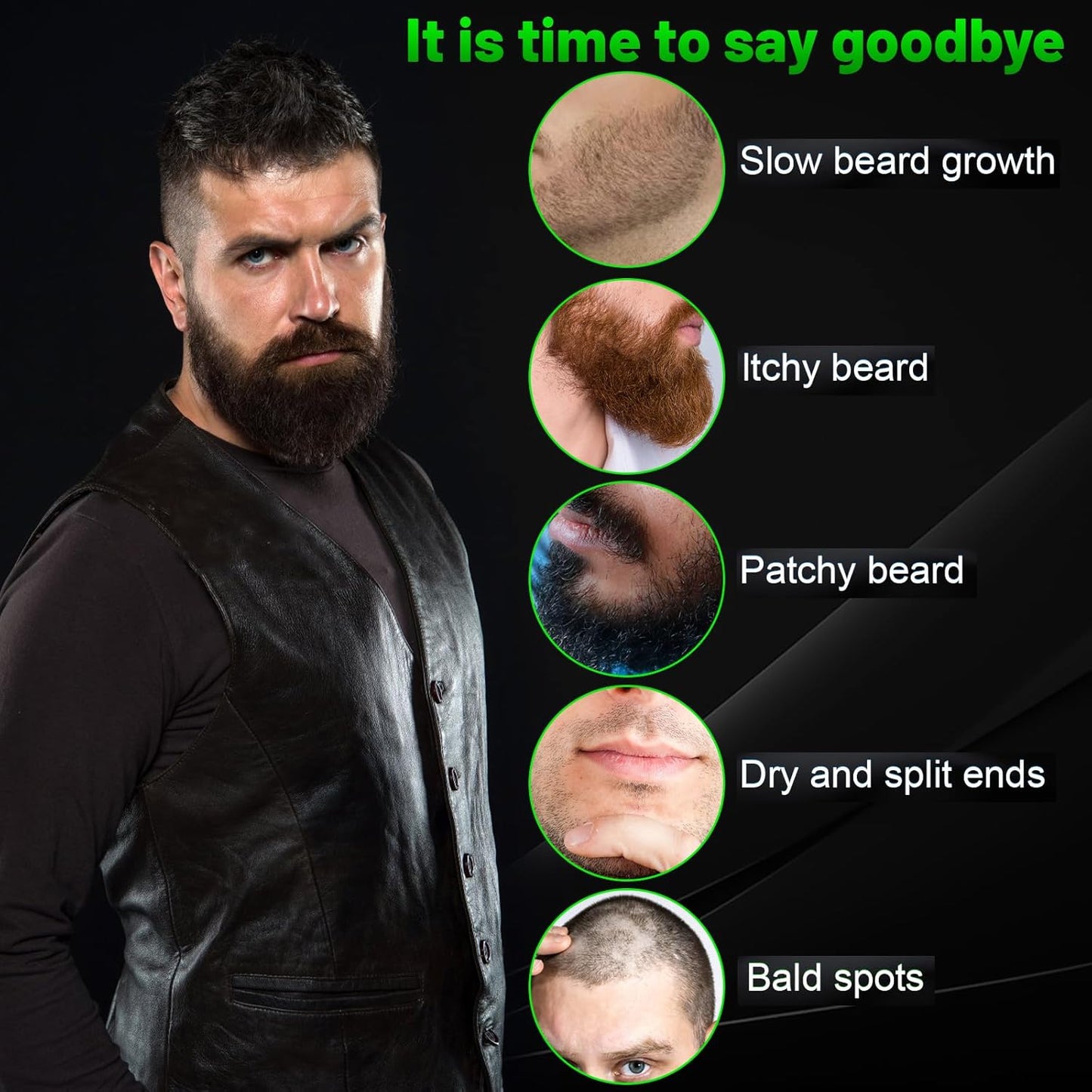 Beard Butter-Maximum Concentration Biotin,with Castor Oil and Argan & Jojoba Oils, Promotes Beard Growth, Styles, Strengthens & Softens Beards ,Unruly Beards While Relieving Itch,2 Ounce*2(2 Pack)