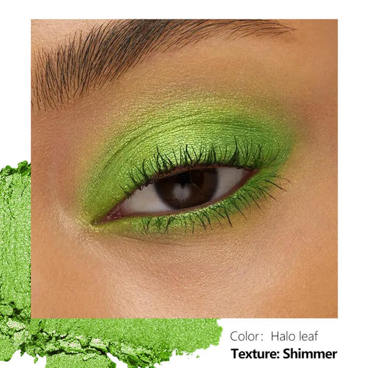 Shimmer Single Eyeshadow Fresh Light Green with Soft Glow Finish, Blendable Powder, Magnetic Pan for Custom Magnetic Makeup Palette (Halo Leaf)
