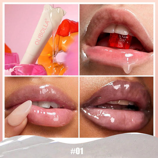 Tinted Lip Balm, Buildable Lip Color, Hydrate, Glossy, Lightweight, Sheer tint, 3-in-1 Moisture, Repair and Color, 0.33Oz(01 candy)