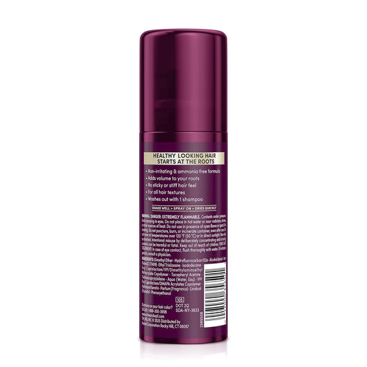 Schwarzkopf Keratin Color Root Temporary Hair Color Spray, Black - Salon Inspired Temporary Hair Dye, for up 100% Gray Coverage and Thicker looking roots, Ammonia free