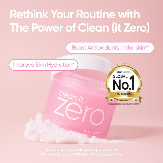 BANILA CO Clean it Zero Original Cleansing Balm Big Size | Korean Makeup Remover, Cleansing Oil, Facial Cleanser for All Skin Types | Vegan | Made with Acerola Berry & Vitamin C (180ml / 6.08 fl.oz)
