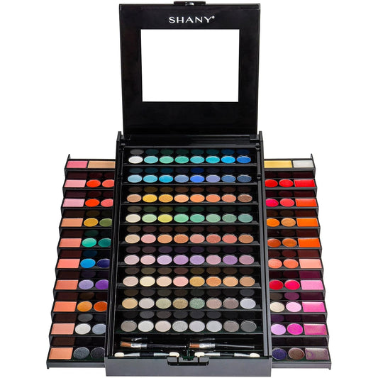 SHANY Elevated Essentials Makeup Set - All-in-One Makeup Kit with 72 Eyeshadows, 28 Lip Colors, 18 Gel Eyeliners, 10 Blushes, 1 Eye Primer, and 1 Cream Concealer