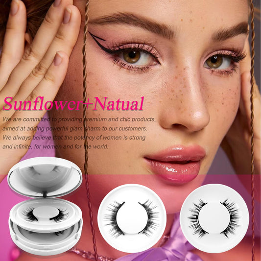 Elara Craft Magnetic Eyelashes with Applicator, Magnetic Eyelashes Without Eyeliner,Reusable Glue-Free Natural Look Eyelashes Kit Easy to Wear and Remove