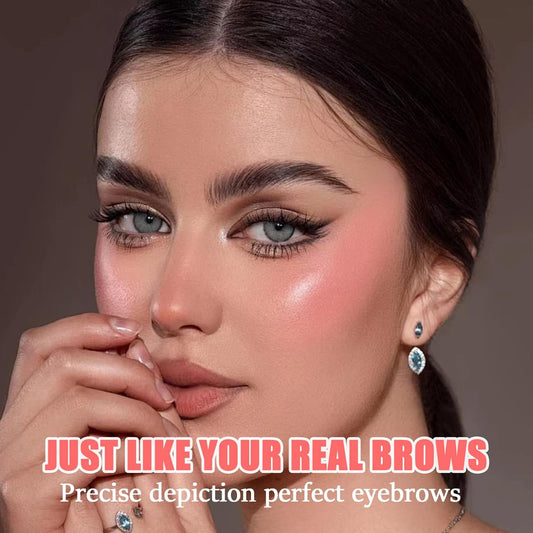 Eyebrow Pen, Microblading Eyebrow Pencil for Natural Hair-Like, Fast & Precise Faux Brow Pen with Double Brush Tip, Waterproof Long-Lasting, Filling Eyebrow Pencils for Women, Brown