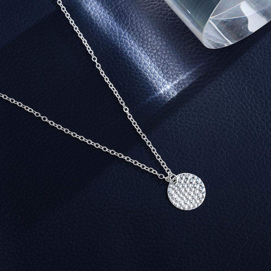 Boho Layering Disc Pendant Necklace Silver Jesus Choker Necklaces Beaded Chain Jewelry Adjustable for Women and Girls