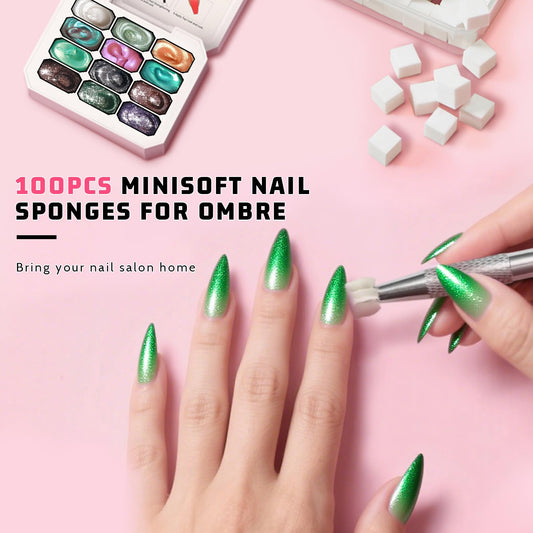 Sponge Pat Paint Nail Gel, Ombre Nails Gradient Gel Nail Blush Blooming Aura Nails Drawing Stripper Floral Painting DIY Nail Art, No Wipe, UV/LED Curing (12 Colors i)