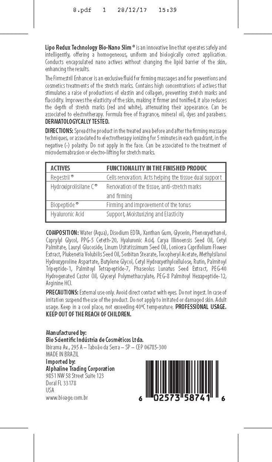 Bioage - Stretch Marks Reducer Serum with High Hyaluronic Acid Concentration, After Breast Surgery, Postpartum, With Renewal Effect, raises the productions of collagen LIPOREDUX