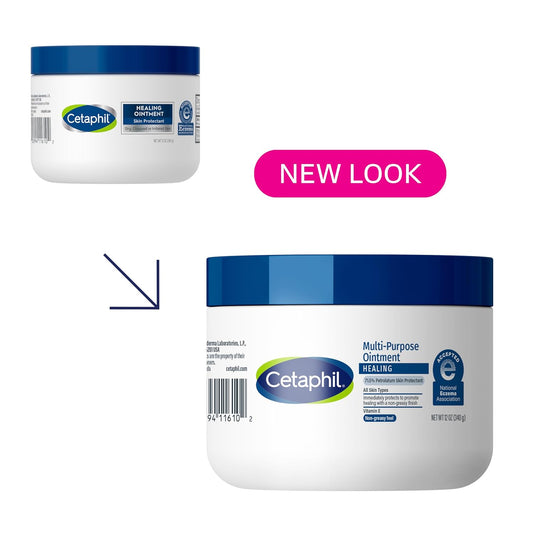 Cetaphil Healing Ointment, 12 oz, For Dry, Chapped, Irritated Skin, Heals and Protects, Soothes Cracked Hands and Chapped Lips, Hypoallergenic, Fragrance Free