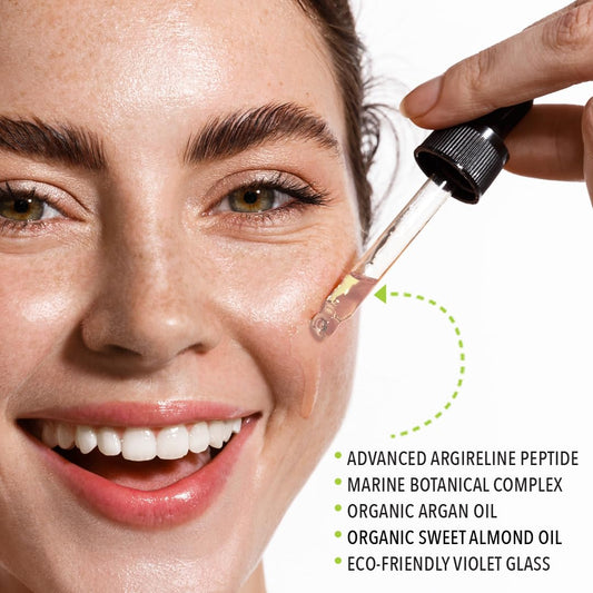 Argireline Youth Peptide Face Oil Serum | Anti-Aging, Hydrating, and Firming | Freshly Made Skincare | 30ml